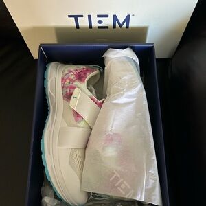 TIEM Women's Athletic Shoes - White and Pink. Never worn.